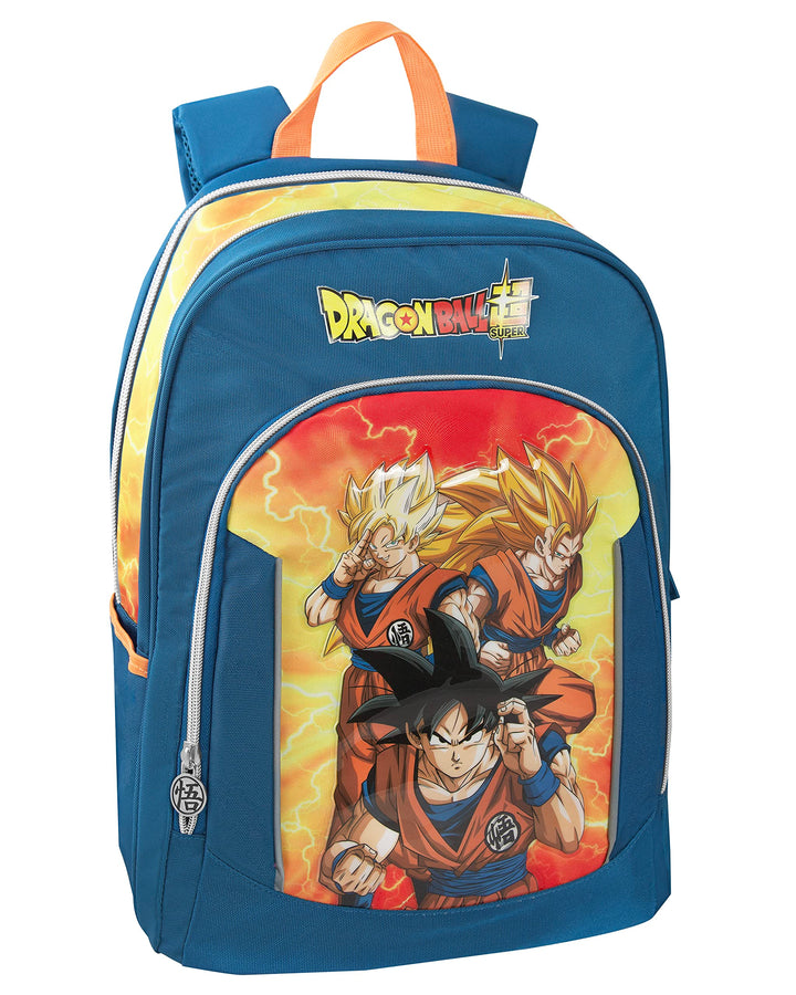 Dragon Ball Unisex-Bambini und Ragazzi Trollay Zaino Trolly, Blu/Giallo, Taglia unica