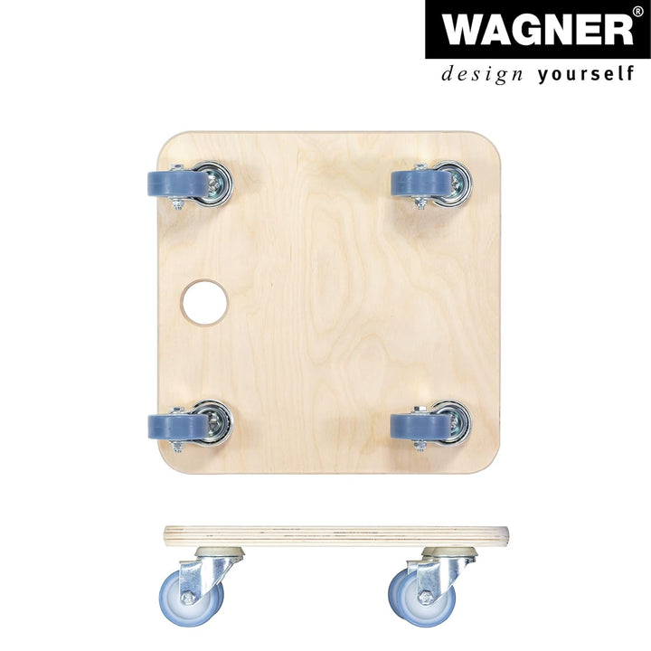 WAGNER Transportroller Transporthilfe I Möbelroller aus Schichtholz 29 x 29 x 8,5 cm, Tragkraft 250