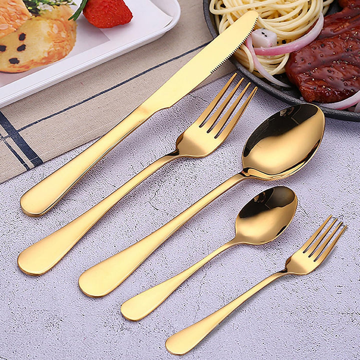 Besteck Set für 4 Personen, 20 teilig Essbesteck Set inkl. Messer, Gabel, Löffel für die Küche zu Ha
