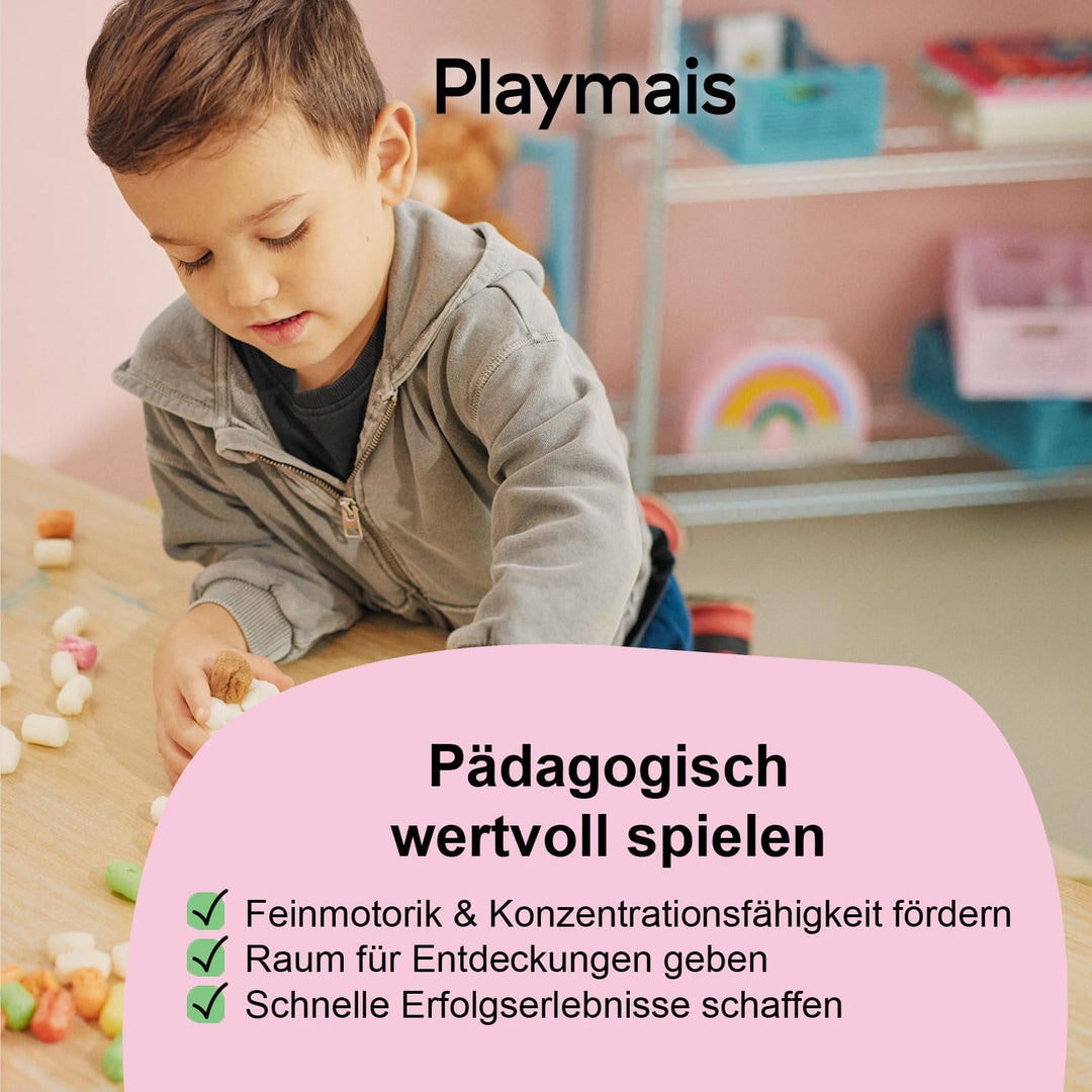 Playmais Classic 1200 Teile | Bastelset | natürliches Spielzeug | inkl. Schwämmchen, Bastelmesser |