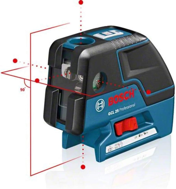 Bosch Professional GCL 25, ± 4° Selbstnivellierbereich, IP 54 Staub- und Spritzwasserschutz, BT 150,