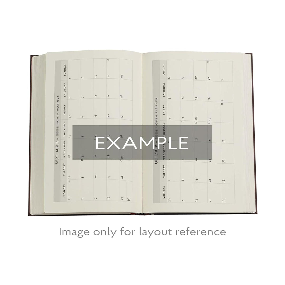 2026 Blue Willow (Celebrate Hanfu) Midi 12-month Horizontal Softcover Flexi Dayplanner 2026 (Elastic