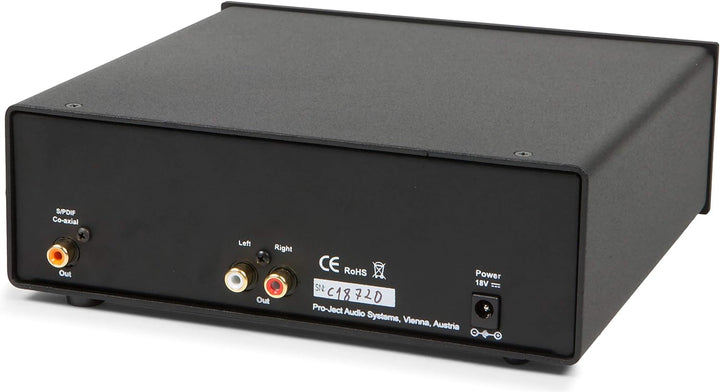 Pro-Ject CD Box DS, High End Audio CD Player mit 24bit/192kHz Burr Brown DAC (Schwarz), Schwarz