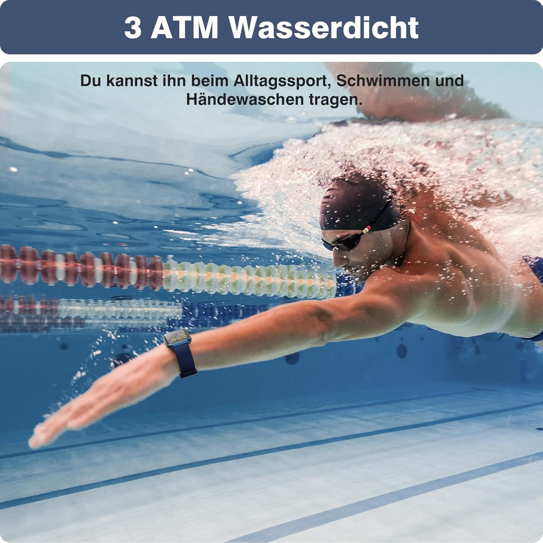 Smartwatch Herren Damen, 1,85" HD Smartwatch Damen mit Telefonfunktion, Smart Watch Fitnessuhr 120+
