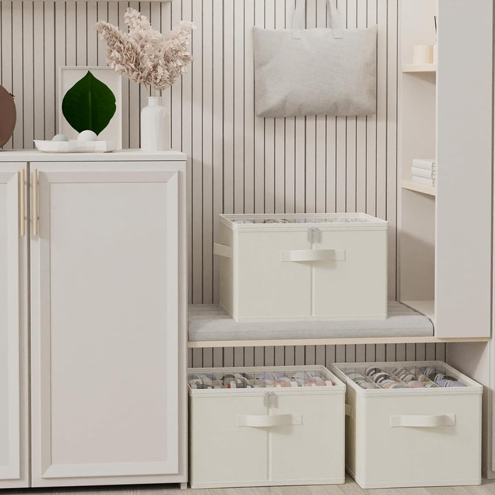 Schuhorganizer für Closet, Passt 16 Paare, Schuhe Organizer mit Durchsichtigem Deckel, Starke Aufbew