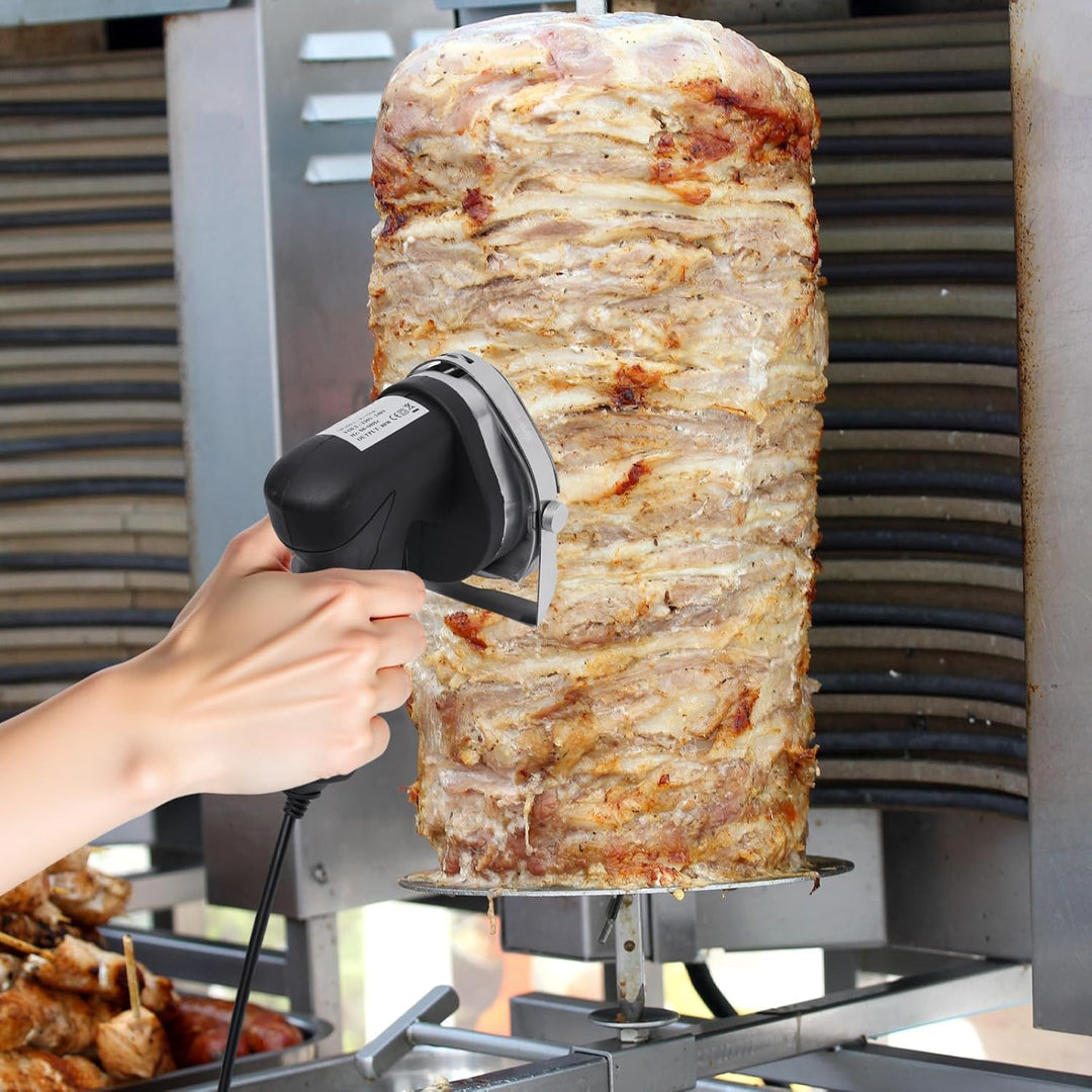 Elektromesser Dönermesser für Schawarma, 80 W Elektrisches Kebab-Messer, Kommerzieller Gyro-Schneide