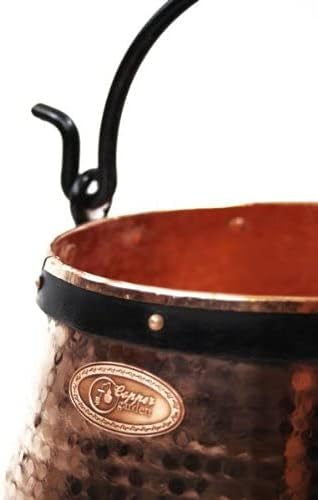 CopperGarden Kupferkessel 20 L mit Henkel I Robuster Kessel aus blankem Kupfer: Ideale Wärmeleitung
