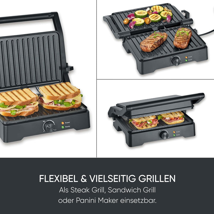 SEVERIN MultiGrill XL, hochwertige Keramikbeschichtung, grosse Grillfläche, PFAS-freie Grillplatten,