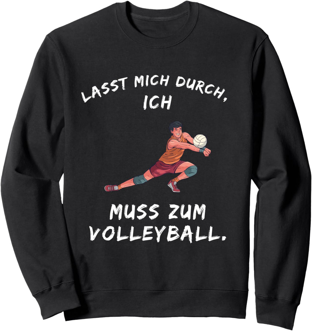 Volleyball Spruch Lustig Beachvolleyball Aufschlag Trikot Sweatshirt