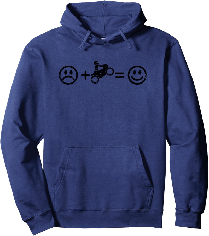 Motorrad macht glücklich Lustiges Geschenk Motorradfahrer-in Pullover Hoodie