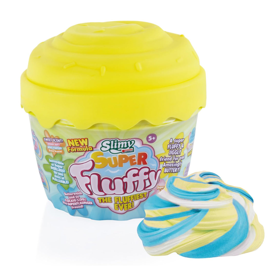 SLIMY Super Fluffy 300g Spielmasse im Cup Cake-Becher - der flaumigste Original Slimy Slime, lustig