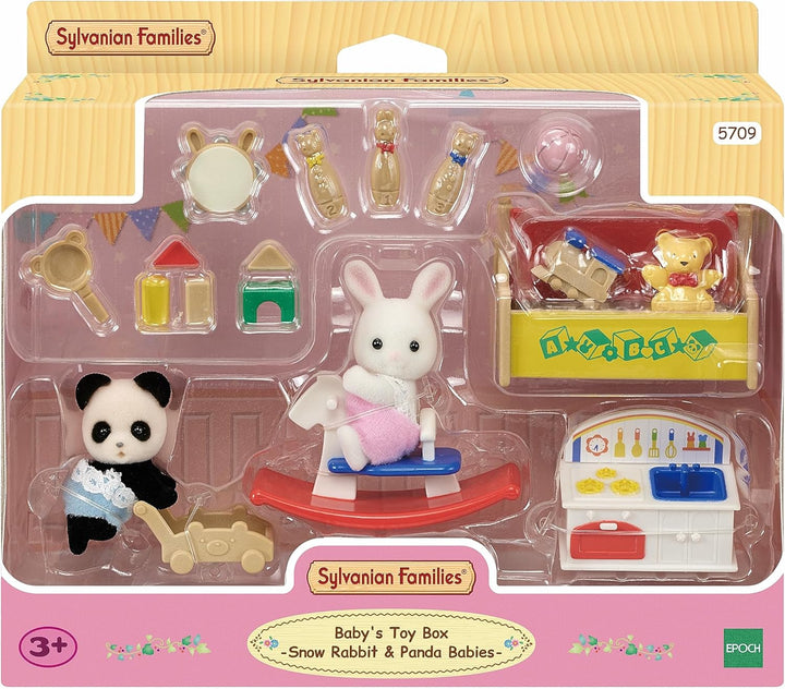 Sylvanian Families 5709 Baby's Toy Box -Snow Rabbit & Panda Babies-