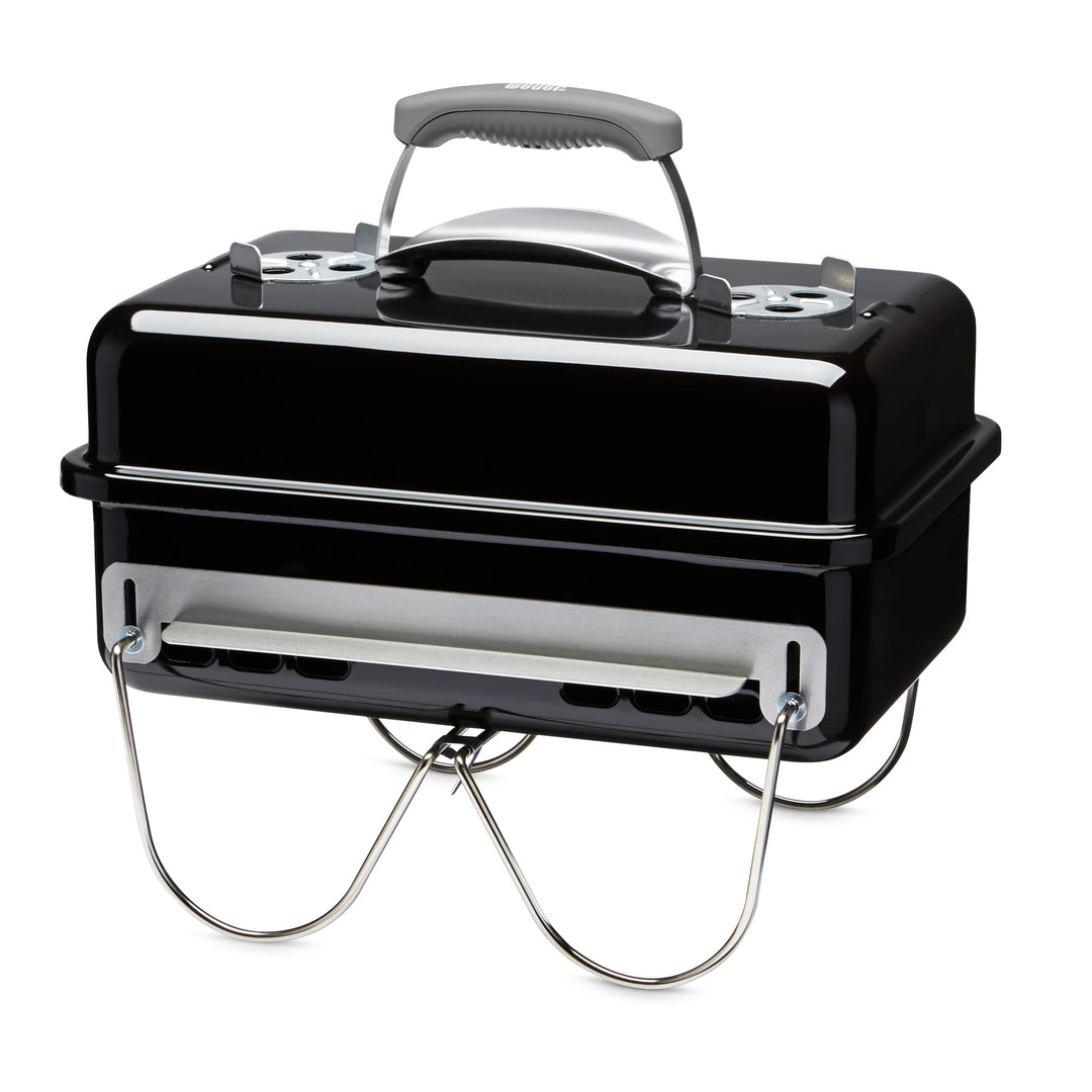 Weber Go-Anywhere Holzkohlegrill, portabel, Schwarz (1131004), 60x38x55 cm Holzkohle