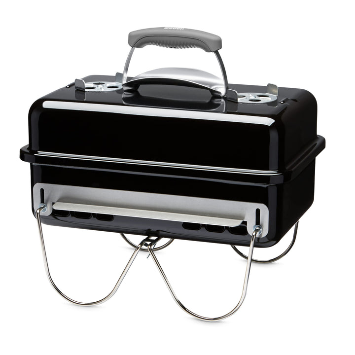 Weber Go-Anywhere Holzkohlegrill, portabel, Schwarz (1131004), 60x38x55 cm Holzkohle