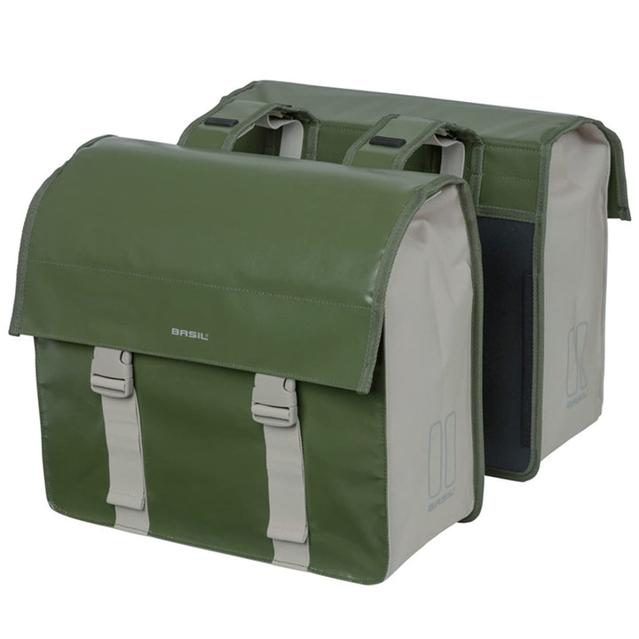 Basil B.V. Unisex – Erwachsene Urban Gepäckträgertaschen, Moss Green/Sand, 40X17,5X46 40X17,5X46 Mos