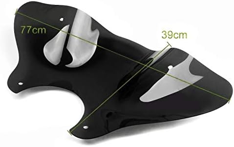 Windschild Batwing mit 4-Punkt-Fixierung für Custom Bikes dunkel getönt