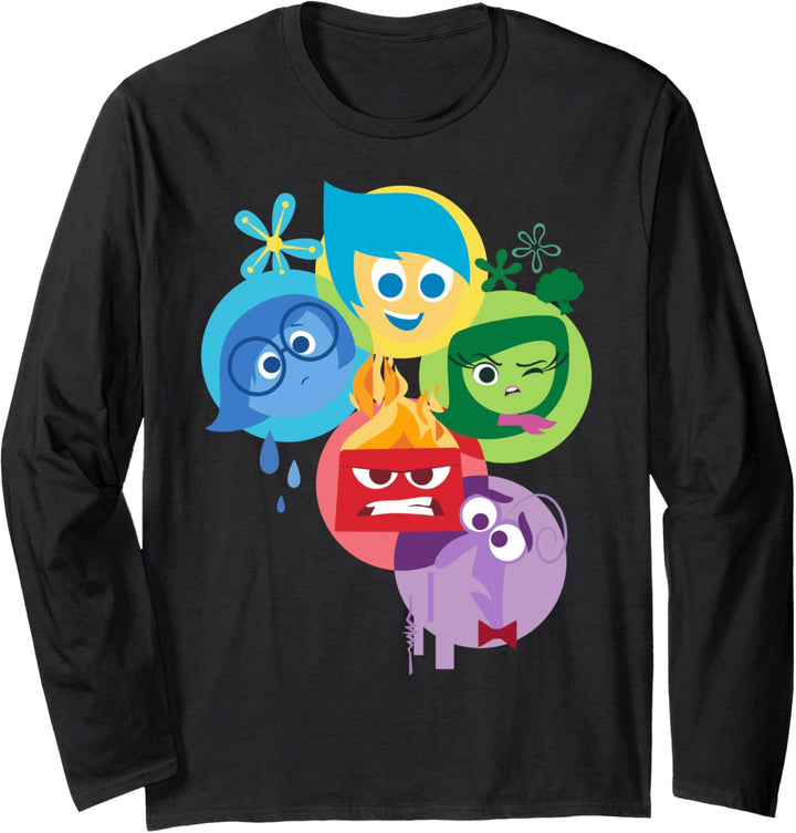 Disney Pixar Inside Out Simple Group Shot Langarmshirt