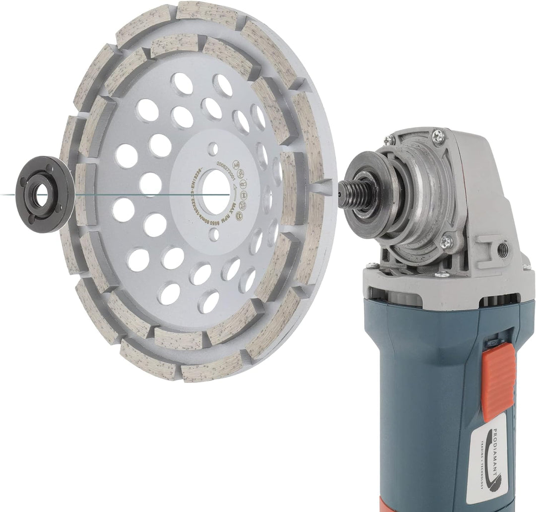 PRODIAMANT Diamant-Schleiftopf 180mm Beton universal 180 mm x 22,2 mm Schleifteller doppelreihig Bau