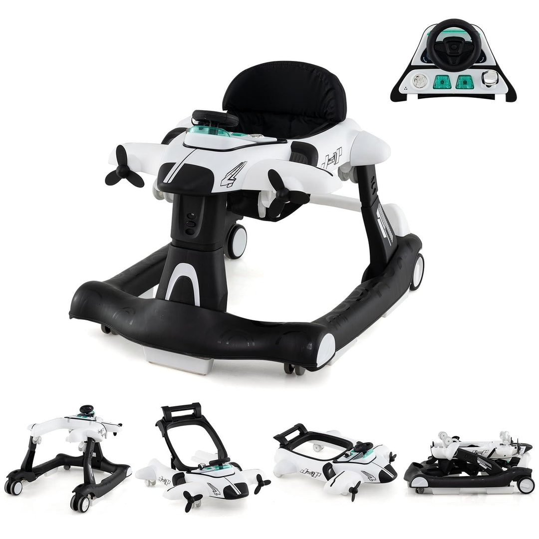 LIFEZEAL Baby Lauflernhilfe, Klappbares Babywalker mit einstellbarer Geschwindigkeit, 6 in 1 Laufaut