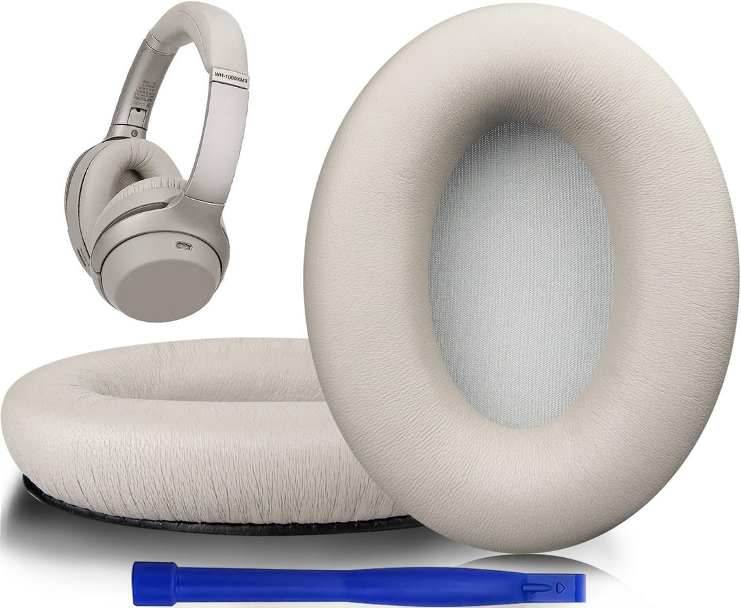 SOULWIT Lammfell Ersatzpolster Ersatz Ohrpolster für Sony WH-1000XM3 (WH1000XM3) Over-Ear Kopfhörer,