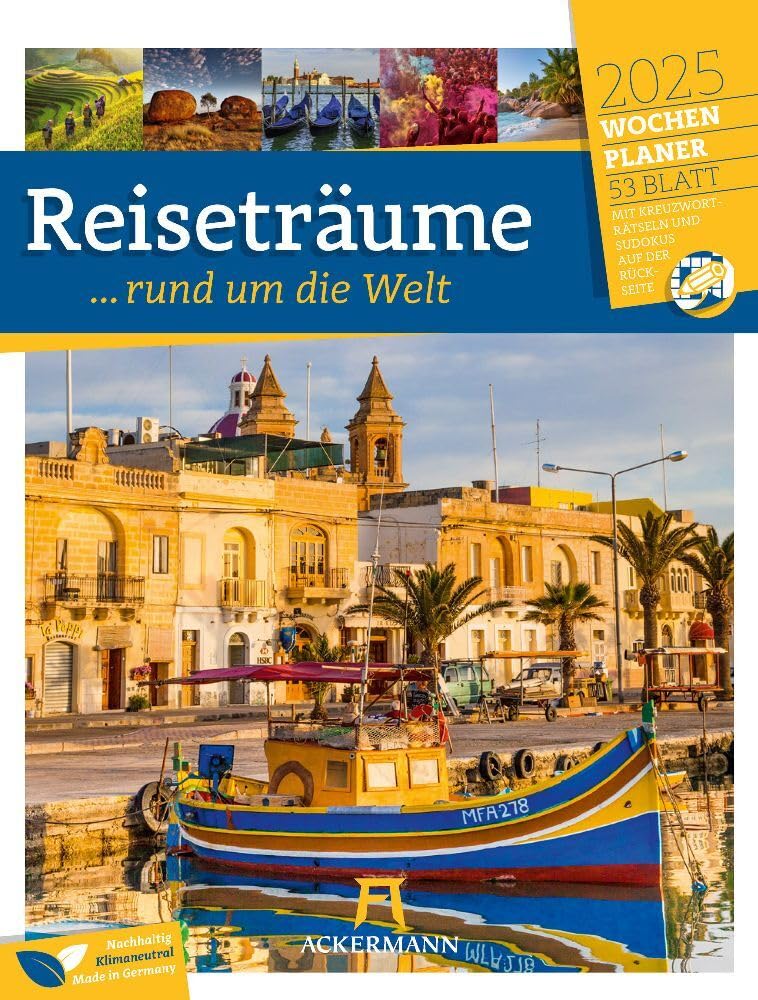 Reiseträume - Wochenplaner Kalender 2025, Wandkalender im Hochformat (25x33 cm) - Wochenkalender run