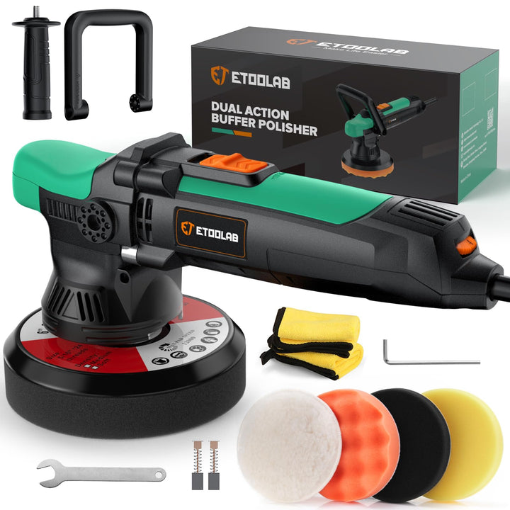 ETOOLAB Auto Poliermaschine, 15 mm-900 W Exzenter Poliermaschine, 6 Geschwindigkeiten 2000-6400RPM m