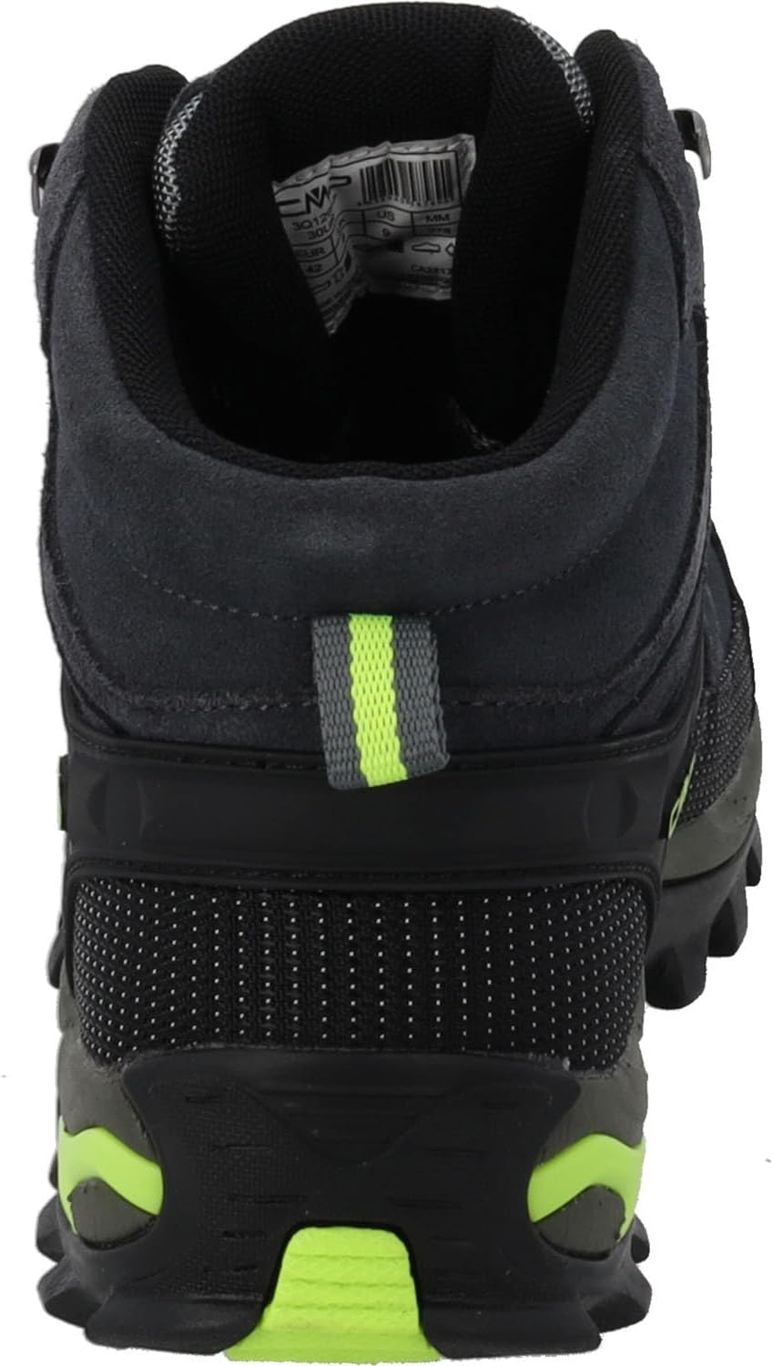 CMP Unisex Kinder Kids Rigel Mid Trekking Shoes Wp Wanderschuhe 40 EU Grau Gelb Fluo, 40 EU Grau Gel