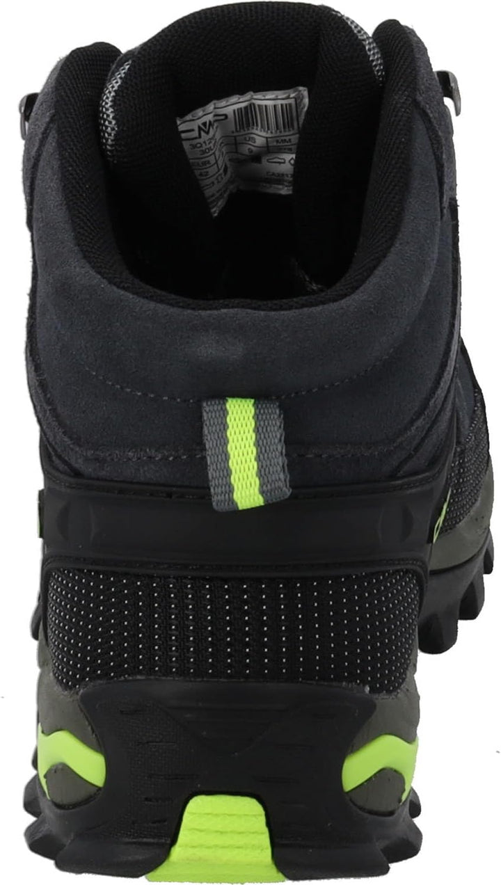 CMP Unisex Kinder Kids Rigel Mid Trekking Shoes Wp Wanderschuhe 40 EU Grau Gelb Fluo, 40 EU Grau Gel
