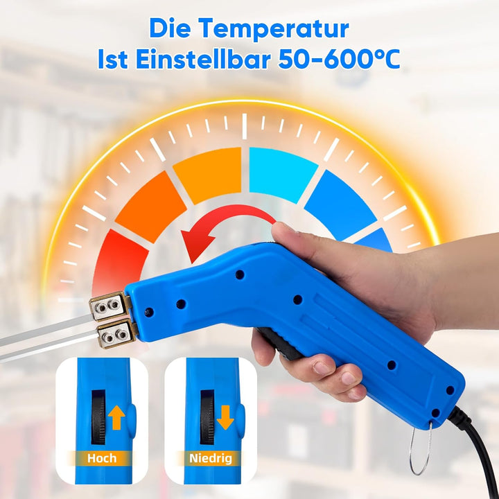 Styroporschneider Styrocutter mit 10cm + 15cm Geraden Klingen, 0-600℃ 300W Heissdrahtschneider, Styr