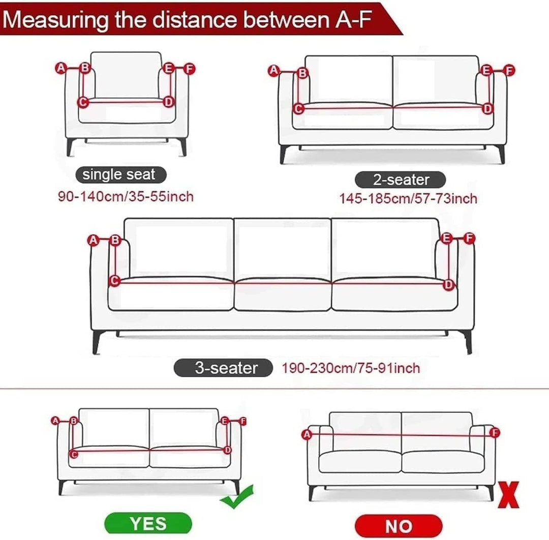 BOLUXIU Sofabezug Wasserdichter Stretch-Sofabezug Couchbezug für die meisten Sofas mit Armlehnen für