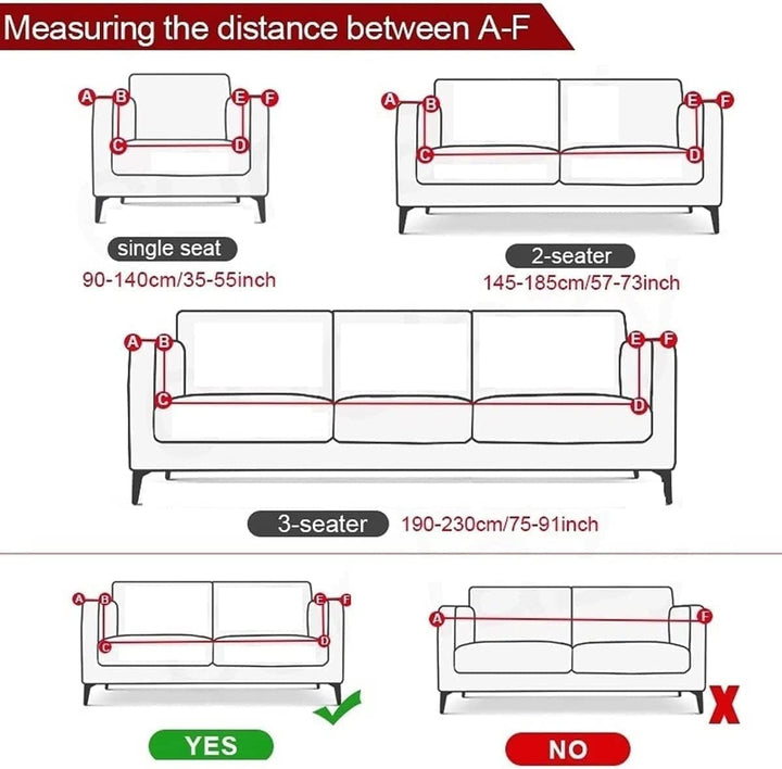 BOLUXIU Sofabezug Wasserdichter Stretch-Sofabezug Couchbezug für die meisten Sofas mit Armlehnen für