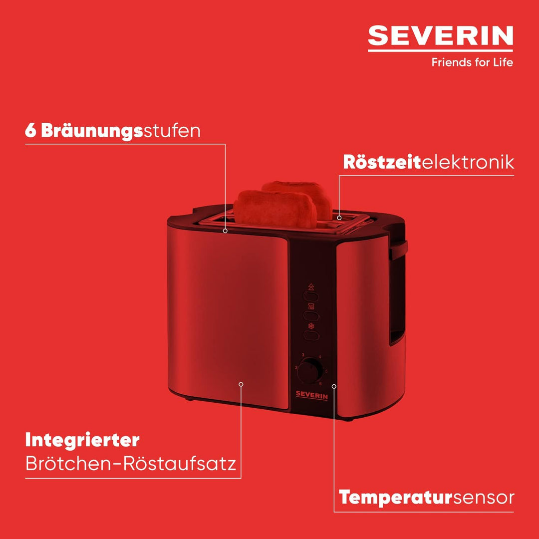 SEVERIN Sandwich-Toaster, 3-in-1 Funktion, 1.000 W, SA 2968, EDS-geb./ schwarz & Automatik-Toaster,