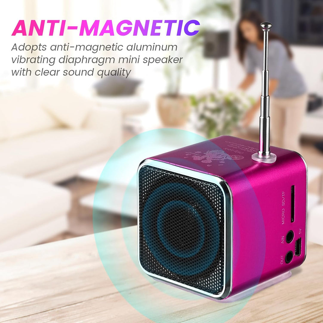 ULTECHNOVO Mini Radio Mit Batterie Td-V26 Mini Drahtloser Musikplayer Stereolautsprecher Mp3 Mp4 Mus