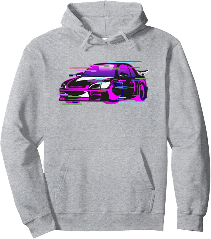 JDM Drifting Drifter Auto Racing Tuning Glitch Effekt Pullover Hoodie