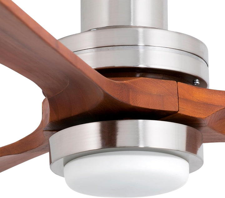 Faro Barcelona LANTAU LED Deckenventilator Nickel matt mit DC Motor 33518DC