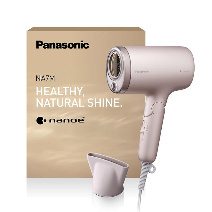 Panasonic EH-NA7M-P825 nanoe Haartrockner für glänzendes Haar, faltbares Design, Schnelltrocknen, Ko