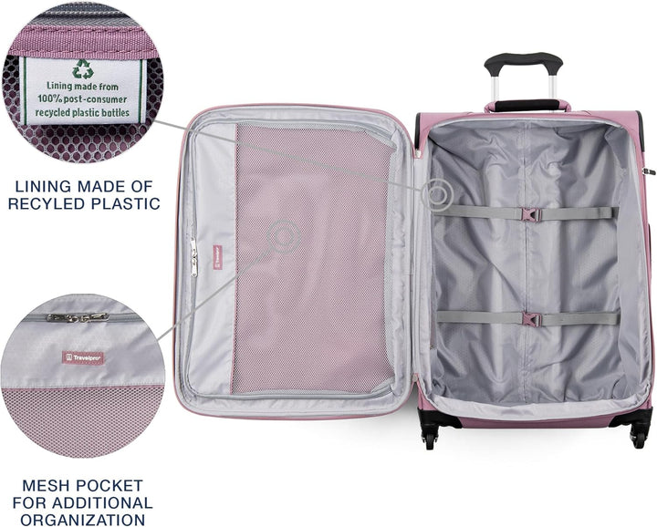 Travelpro Maxlite 5 Softside erweiterbares aufgegebenes Gepäck mit 4 Spinnerrädern, Leichter Koffer,
