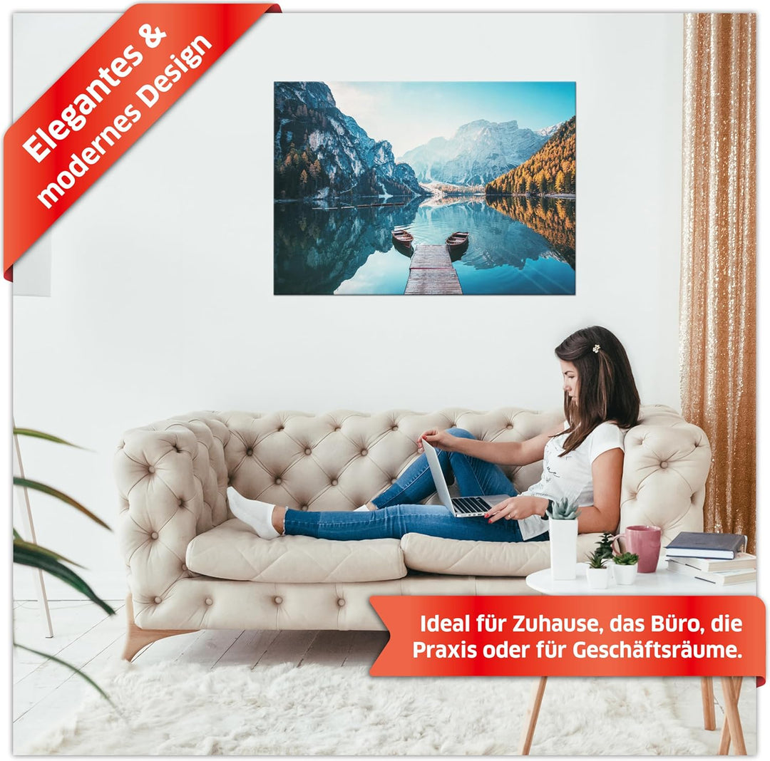 Primus Print - Wandbild Glasbild - Acrylglas Aludibond (Aluminium, See 84,1x59,4 cm) Aluminium See,
