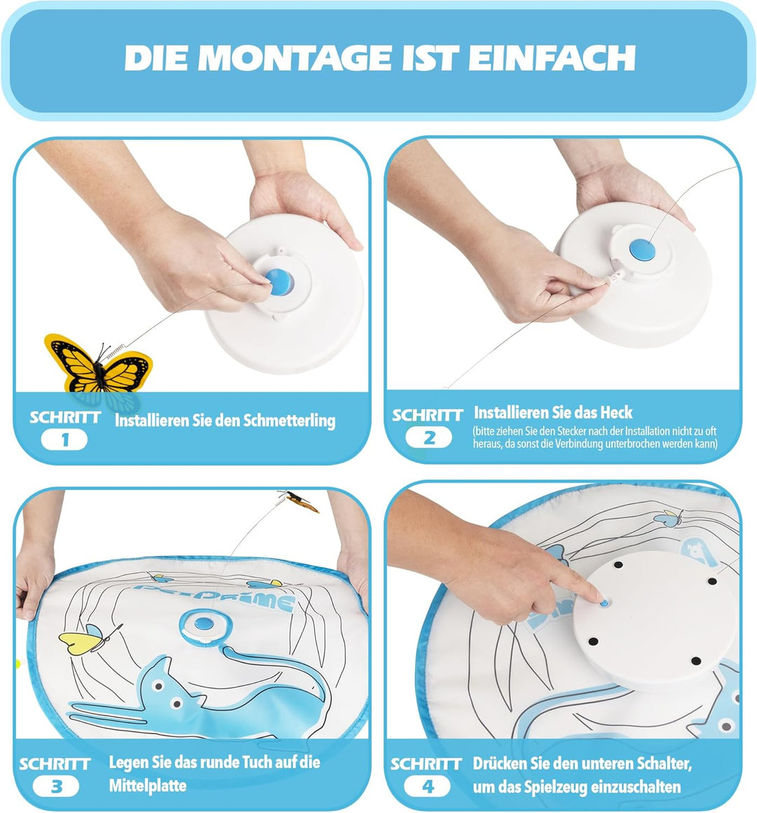 Pet Prime Automatisches Katzenspielzeug, Elektronisches Katzenspielzeug, Katze Schmetterling Spielze