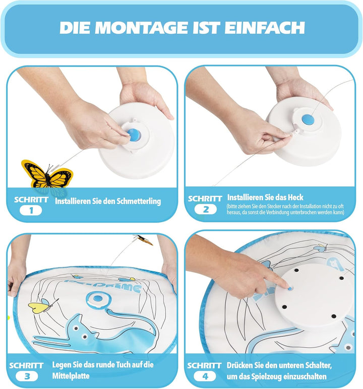 Pet Prime Automatisches Katzenspielzeug, Elektronisches Katzenspielzeug, Katze Schmetterling Spielze
