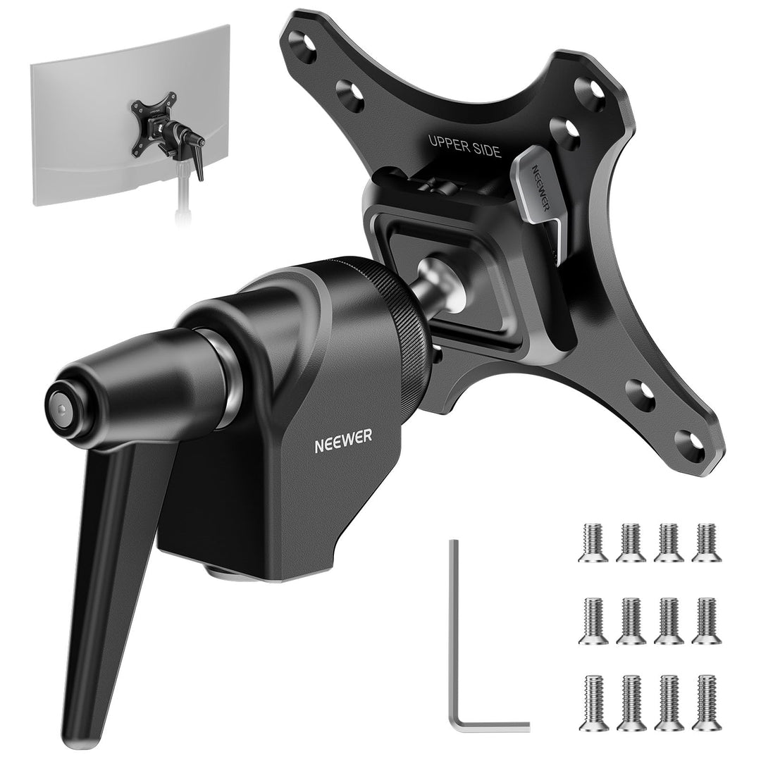 NEEWER VESA Monitor Mount Adapter mit Arca Schnellverschluss, 360° drehbarer Kugelkopf, M4 Schraube