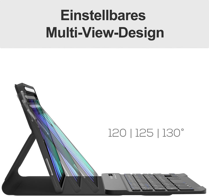 IVEOPPE Hülle mit Tastatur für iPad mini 7a/6a Generazione (2024/2021 8.3 Zoll), Deutsch QWERTZ Keyb