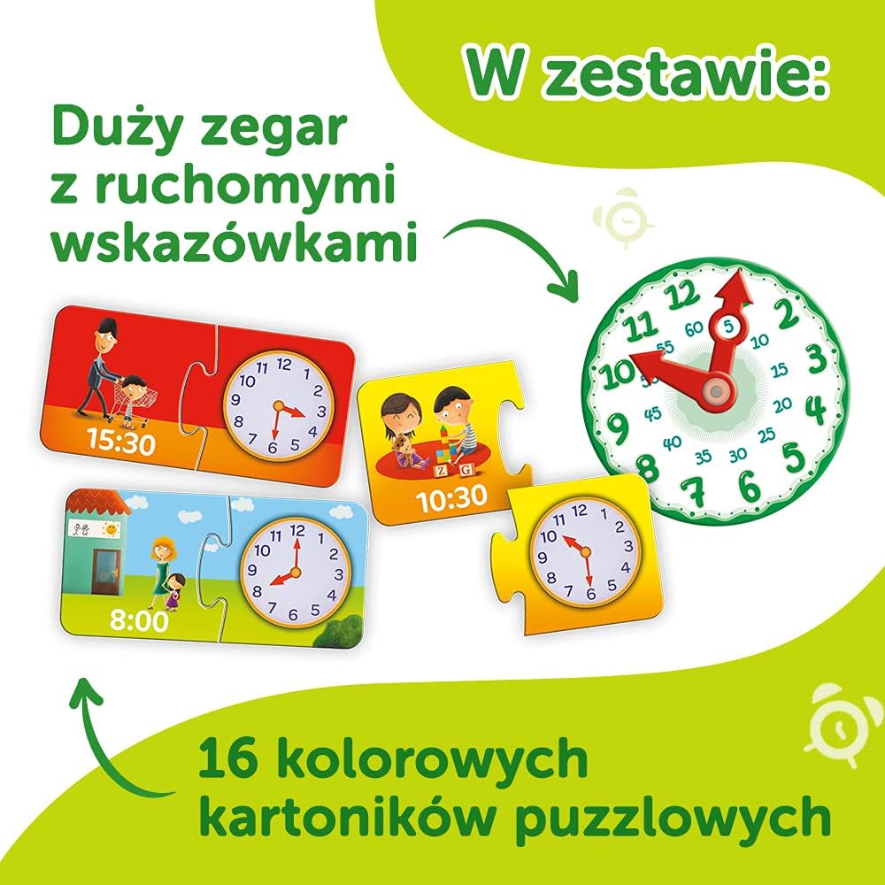 Trefl Uhr - Kleiner Entdecken Bildungsspiel für Kinder von 3 - 5 Jahren