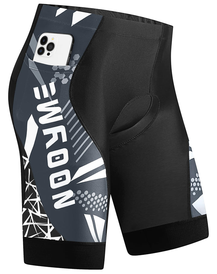 NOOYME Radlerhose Herren Fahrradhose Herren gepolstert 4D Elastische Radlerhose Herren mit Sitzpolst