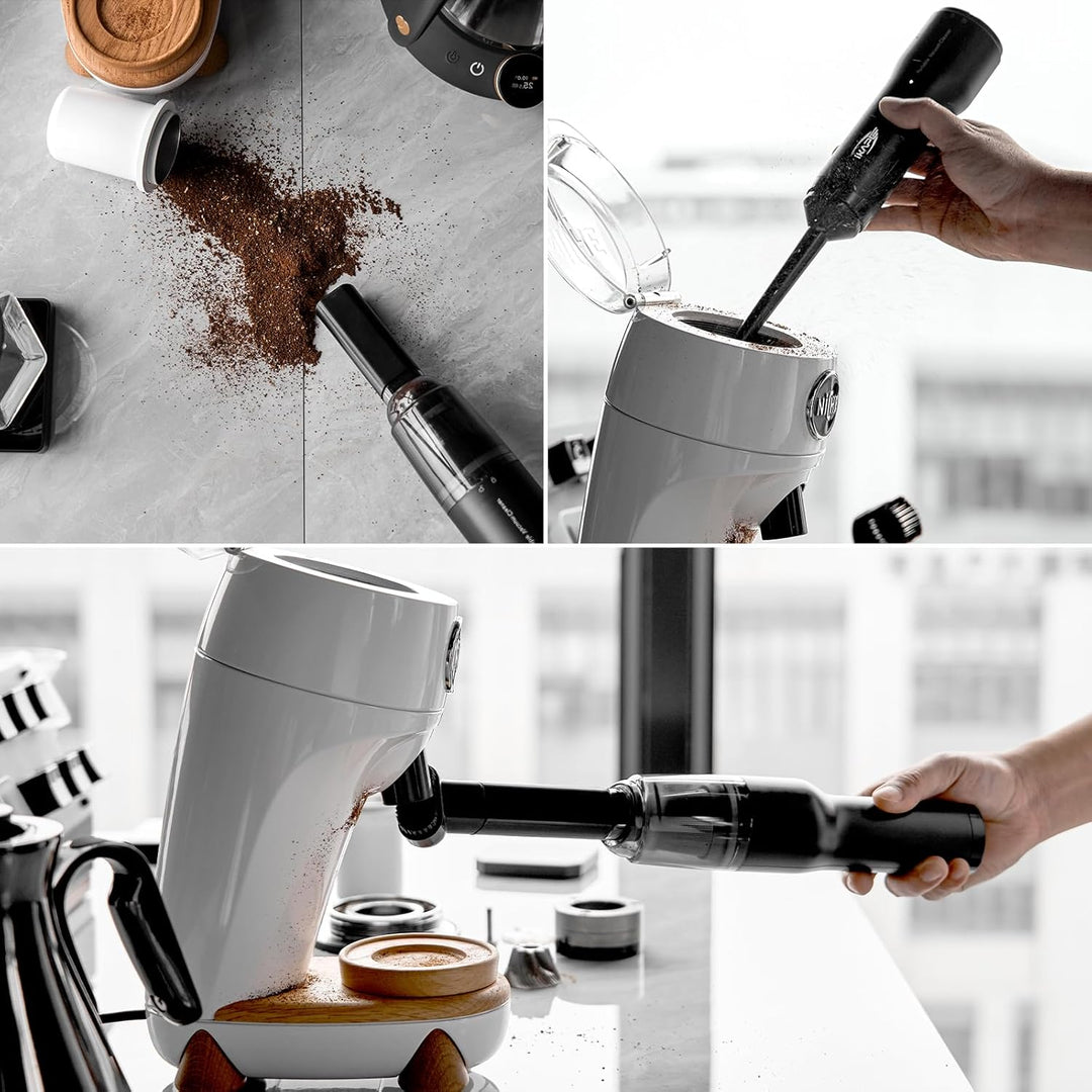 IKAPE Kabelloser Kaffeesatz-Staubsauger – Tragbarer Handstaubsauger mit HEPA-Filter, per USB-C aufla