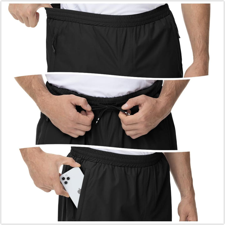 donhobo Herren Hose Wasserdicht Regenhose Leichte Winddichte Fahrrad für Outdoor Mesh Atmungsaktiv A