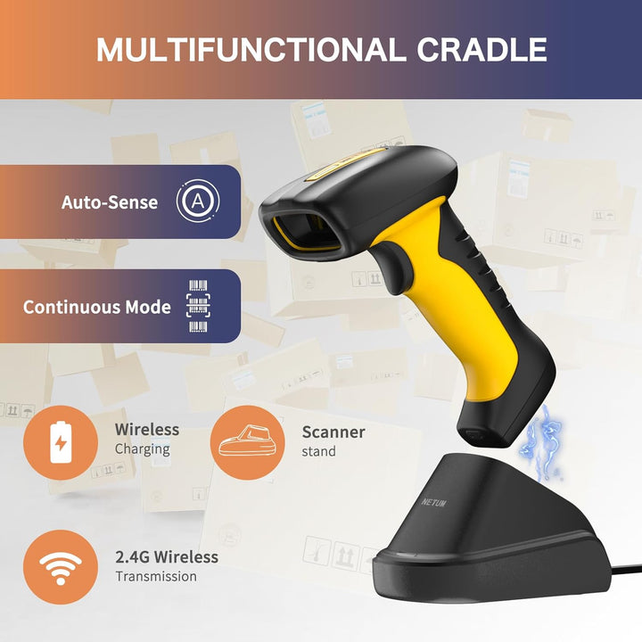 NETUM NT-1203L Pro Aufgerüsteter Drahtloser Bluetooth Robuster Wasserdichter 1D/2D-Scanner mit Erwei