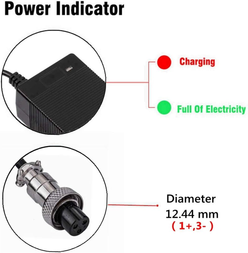 TANGSPOWER Ladegerät für Lithium-Akku, 42 V, 2 A, für Elektroroller, Kugoo M2 e-Bike 36 V, 10 Serie,