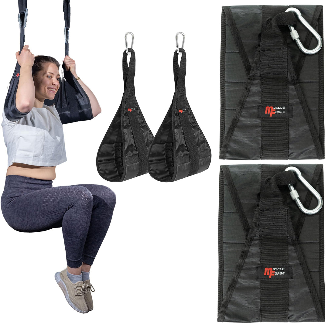MuscleForge® Bauchmuskelschlaufen für ABS-Muskeltraining, Armschlaufen für Bauchtraining, AB Straps