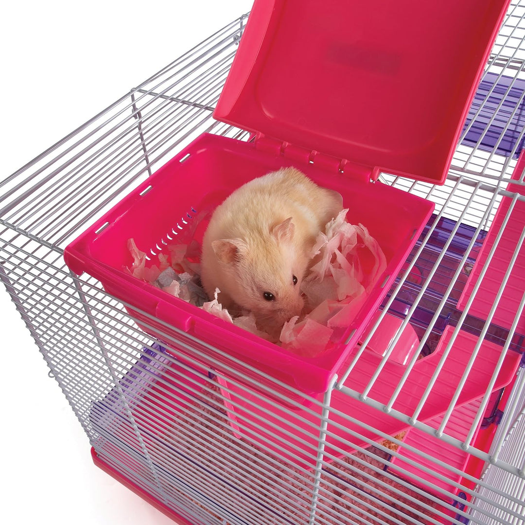 Rosewood 19177 Hamsterkäfig Pico - X-Large, pink rose 1 Stück (1er Pack), rose 1 Stück (1er Pack)
